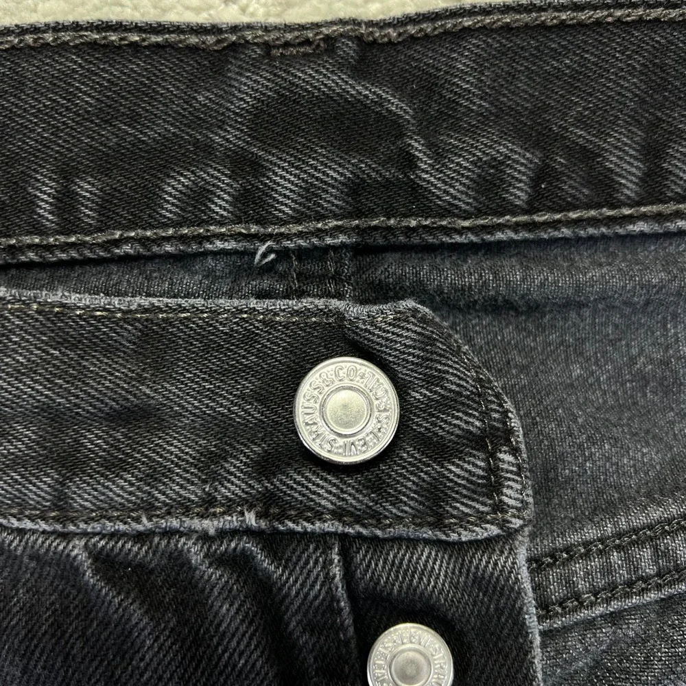 VINTAGE 90 Levis 501 Jeans 38x32 Black Straight Leg Button Fly 36x30 Act. Mexico